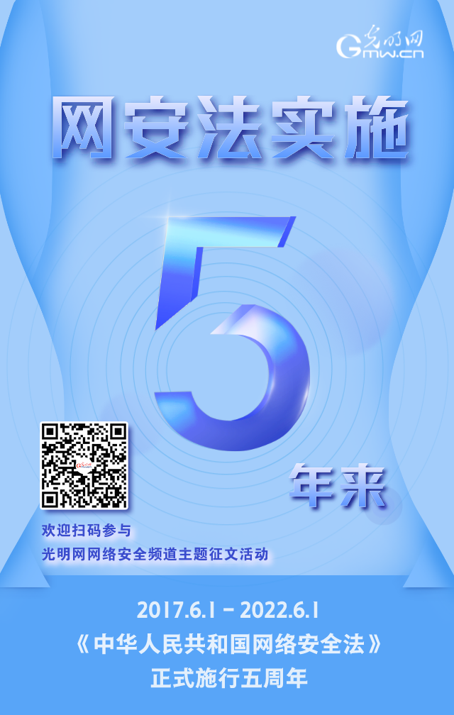 《網(wǎng)絡(luò)安全法》實(shí)施五周年！光明網(wǎng)網(wǎng)絡(luò)安全頻道征稿啟動(dòng)