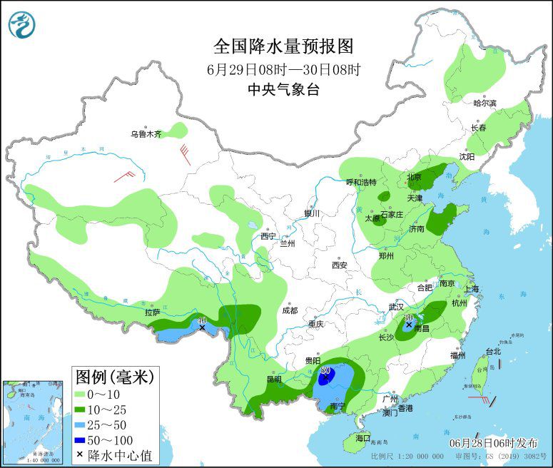 江南華南等地有較強(qiáng)降水 部分地區(qū)伴有雷暴大風(fēng)或冰雹