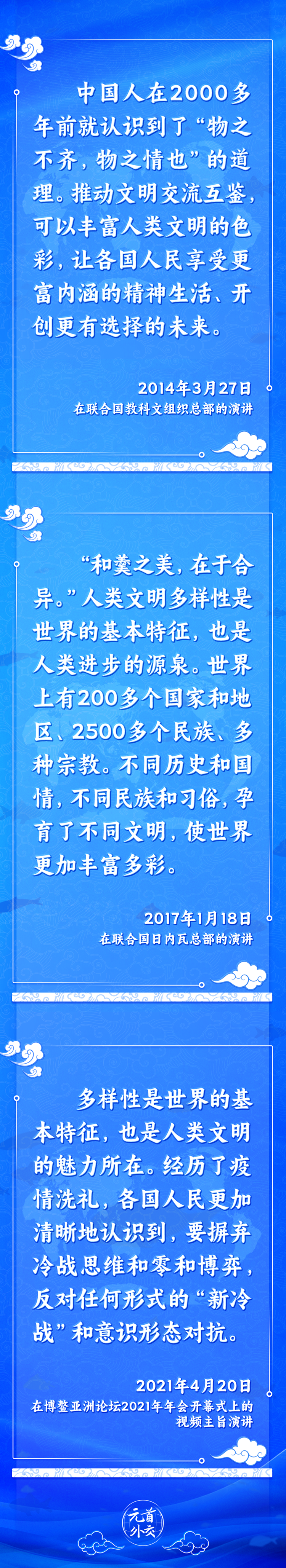 元首外交丨推動文明交流互鑒，習(xí)主席提出這些“中國主張”