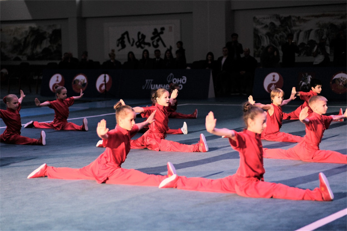 俄羅斯青少年在開幕式上進(jìn)行武術(shù)表演。駐俄羅斯大使館供圖