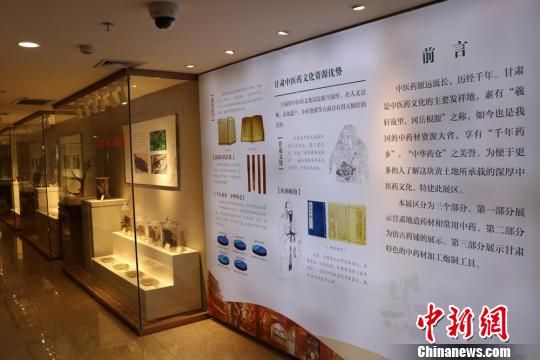圖為甘肅中醫(yī)藥大學(xué)附屬醫(yī)院甘肅省道地藥材展區(qū)。甘肅中醫(yī)藥大學(xué)附屬醫(yī)院供圖