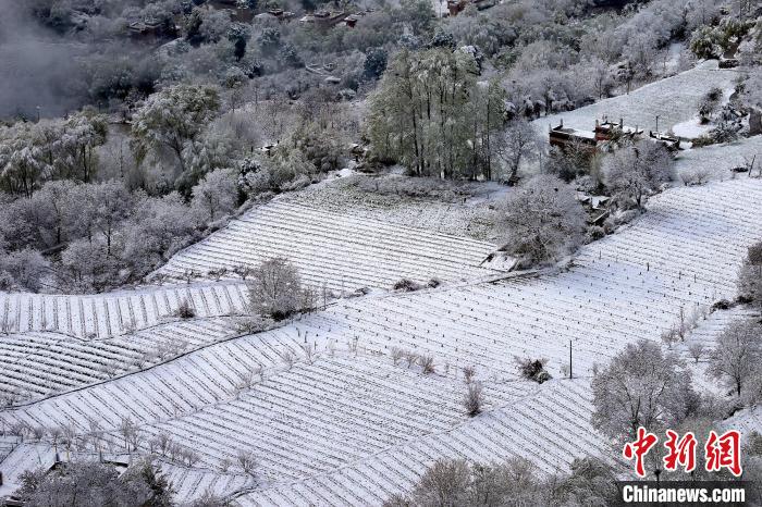 雪后的高山田間如畫(huà)。　李永安 攝